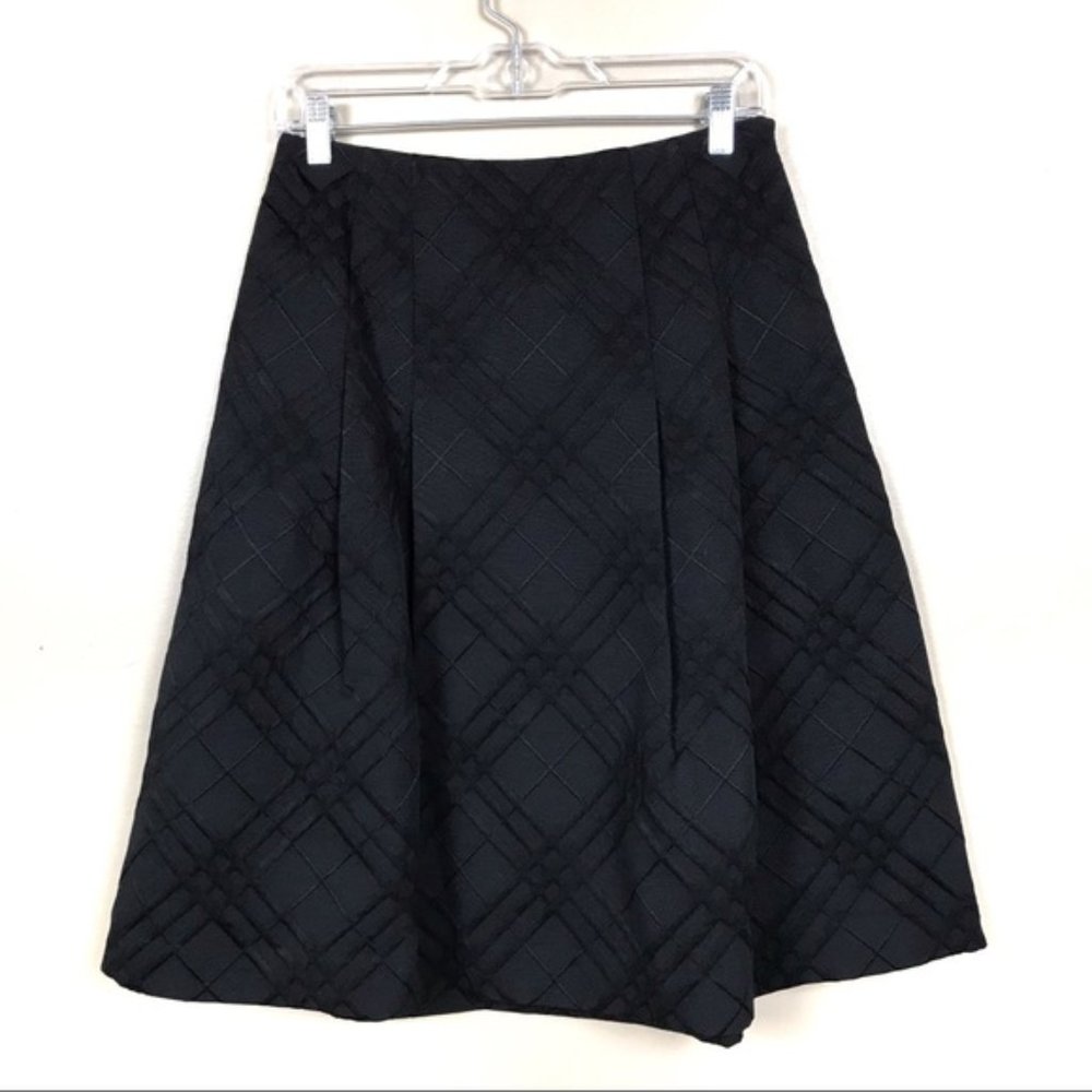 NWT Talbot Black Embroidered A-Line Skirt